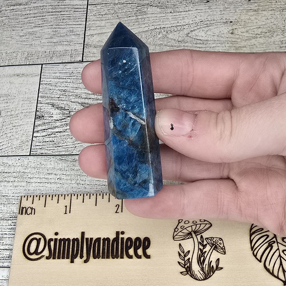 Blue Apatite Crystal Tower Point C